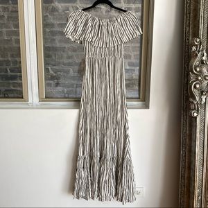 Billabong maxi dress off shoulder ruffle